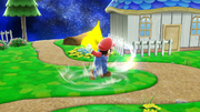 Mario usando la capa Super Smash Bros. for Wii U.