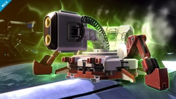 R.O.B. usando Superrayo difuso en Super Smash Bros. for Wii U