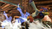 Falco realizando el movimiento en Super Smash Bros. for Wii U.
