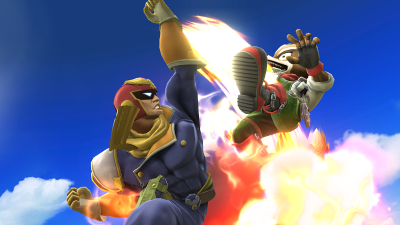 Archivo:Captain Falcon atacando a Fox SSB4 (Wii U).png