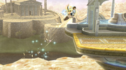 Pit usando el Don del vuelo en Super Smash Bros. for Wii U.