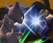 Mewtwo usando anulación en Super Smash Bros. Melee.
