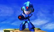 Un Tirador Mii con el atuendo de Mega Man X en Super Smash Bros. for Nintendo 3DS.