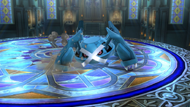 Metagross usando Terremoto en Super Smash Bros. for Wii U.