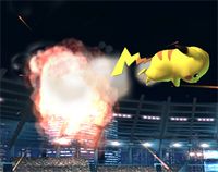 Pikachu usando Cabezazo en Super Smash Bros. Brawl