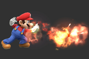 Vista previa de la Bola de fuego de Mario en el Taller de personajes de Super Smash Bros. for Wii U.