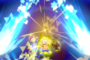 Vista previa de la Tormenta estelar de Lucas en la sección de Técnicas de Super Smash Bros. Ultimate.