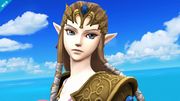 Zelda mirando hacia enfrente.