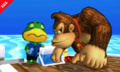 Donkey Kong junto al Capitán en la Isla Tórtimer SSB4 (3DS).png