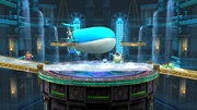 Pit, Aldeano y Yoshi en la Liga Pokémon de Kalos SSB4 (Wii U).jpg