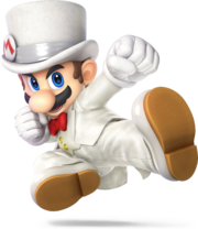 Art oficial alternativo de Mario (traje nupcial) en Super Smash Bros. Ultimate.