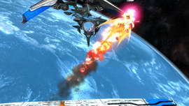 Fox lanzándose con el Fox de fuego en Super Smash Bros. for Wii U.