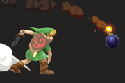 Vista previa de la Bomba de Link niño en la sección de Técnicas de Super Smash Bros. Ultimate.