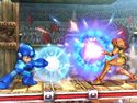 Mega Man y Samus Ataque Portada SSB4 (3DS).jpg