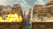Ataque de fuego de Koume en Super Smash Bros. Ultimate.