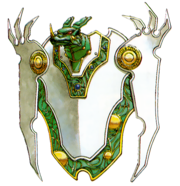 Art oficial del Escudo de Zenithia en Dragon Quest IV: Capítulos de los Elegidos.