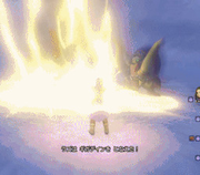 El Luminario usando Superdescarga en Dragon Quest XI: Ecos de un Pasado Perdido.
