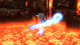 Patada final del ataque en Super Smash Bros. for Wii U.