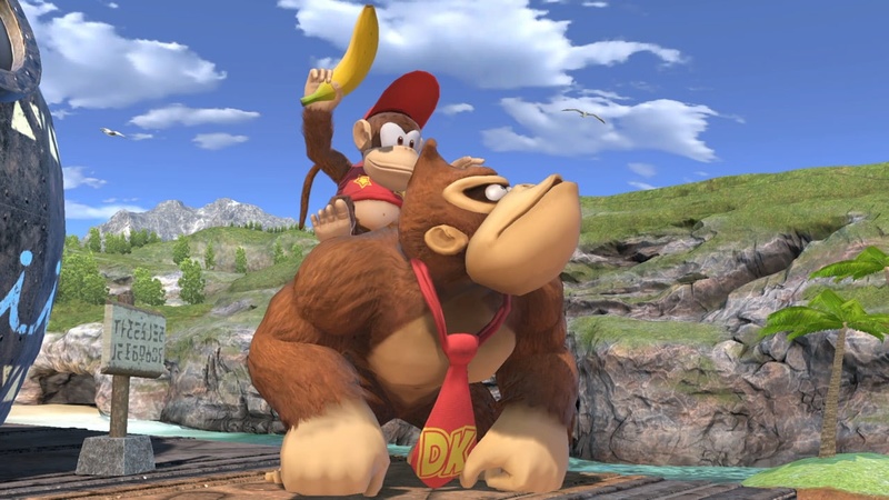 Archivo:Donkey Kong y Diddy Kong en la Gran Bahía SSBU.jpg