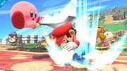 Kirby usando Corte final en Super Smash Bros. for Wii U.