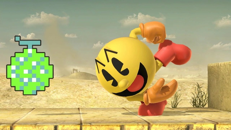 Archivo:Pac-Man usando Fruta de bonificación SSBU.jpg