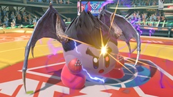 Aspecto de Kirby al usar Devil Blaster.