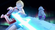 Shulk junto al Oso polar en La Cúspide.
