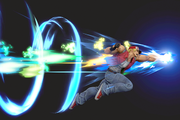 Vista previa de Burning Knuckle (combinación de palanca) en la sección de Técnicas de Super Smash Bros. Ultimate.