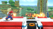 Mario usando Bola de fuego rápida, otra variación de Bola de fuego.