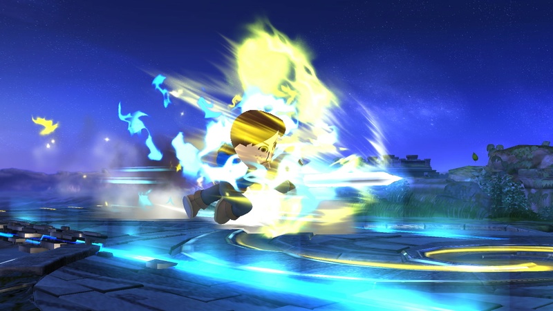 Archivo:Espadachín Mii usando Carga de aura (1) SSB4 (Wii U).jpg