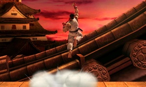 Ryu usando Shoryuken en Super Smash Bros. for Nintendo 3DS