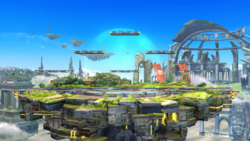 Vista general del escenario en Super Smash Bros. for Wii U