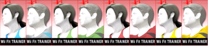 Paleta de colores de Entrenadora de Wii Fit (JAP) SSB4 (3DS).png