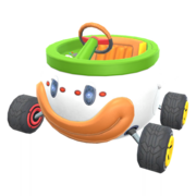 Diseño del Koopayaso/Helikoopa como un kart en Mario Kart Tour.