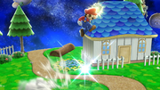 Mario usando Supersalto Puñetazo en Super Smash Bros. for Wii U.