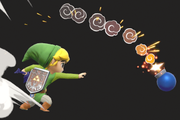 Vista previa de la Bomba de Toon Link en la sección de Técnicas de Super Smash Bros. Ultimate.