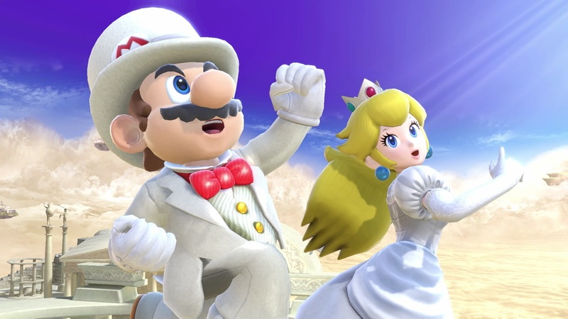 Archivo:Mario y Peach en el Reino del Cielo SSBU.jpg