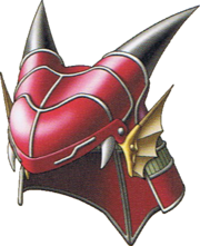 Art oficial del Yelmo dragoviano en Dragon Quest VIII: El periplo del Rey Maldito.