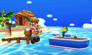 Luigi y el Rey Dedede en la Isla Tórtimer.