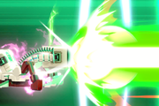 Vista previa de Láseres Robo guiados en la sección de Técnicas de la versión japonesa de Super Smash Bros. Ultimate