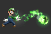 Vista previa de la Bola de fuego de Luigi en el Taller de personajes de Super Smash Bros. for Wii U.