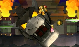 Bowser y Peach en el Castillo aéreo de Bowser.
