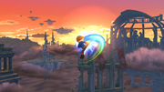 Patada final del ataque en Super Smash Bros. for Wii U.