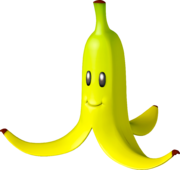 Artwork de la Cáscara de plátano/Monda de plátano en Mario Kart 8 y Mario Kart 8 Deluxe.
