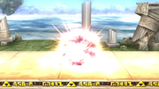 Explosión de la desaparición en Super Smash Bros. for Wii U.