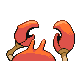 Imagen posterior de Krabby en Pokémon Diamante y Pokémon Perla