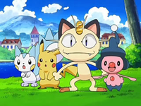 Archivo:EP572 Meowth, Mime Jr., Pachirisu y Pikachu.png
