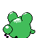 Imagen posterior de Marill variocolor en Pokémon Cristal