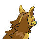 Imagen posterior de Mightyena variocolor en Pokémon Platino