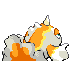 Imagen posterior de Goldeen variocolor hembra en Pokémon Platino
